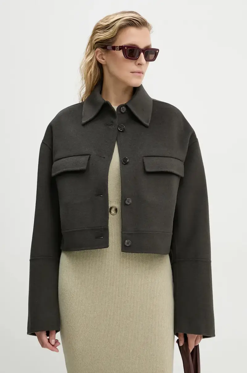 giacca in lana NEVELLE colore grigio NW24PFSG27197 miniatura 4