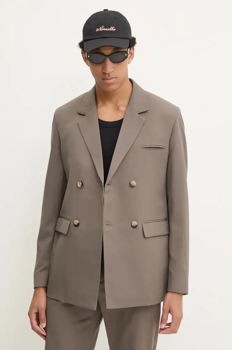 giacca in lana RENAN colore verde NM24PFJK00593