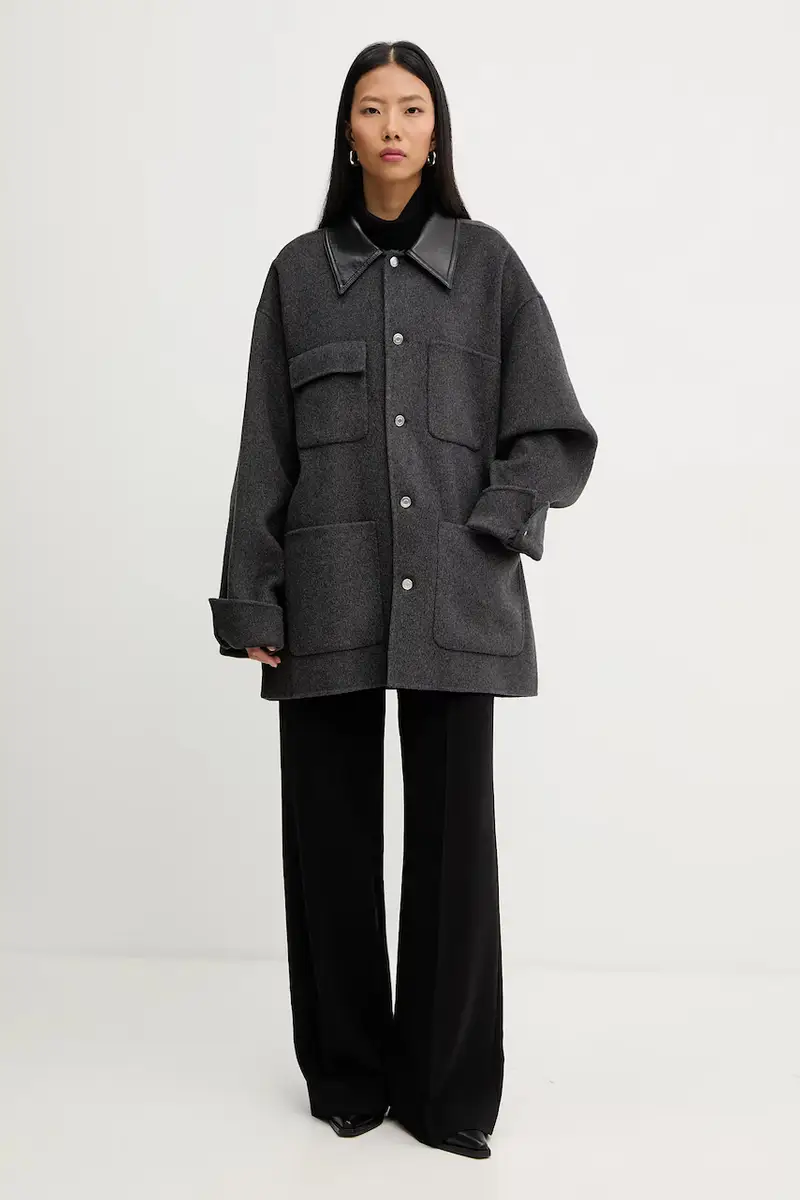 giacca in misto seta NU25FWJK06794 Grigio miniatura 2