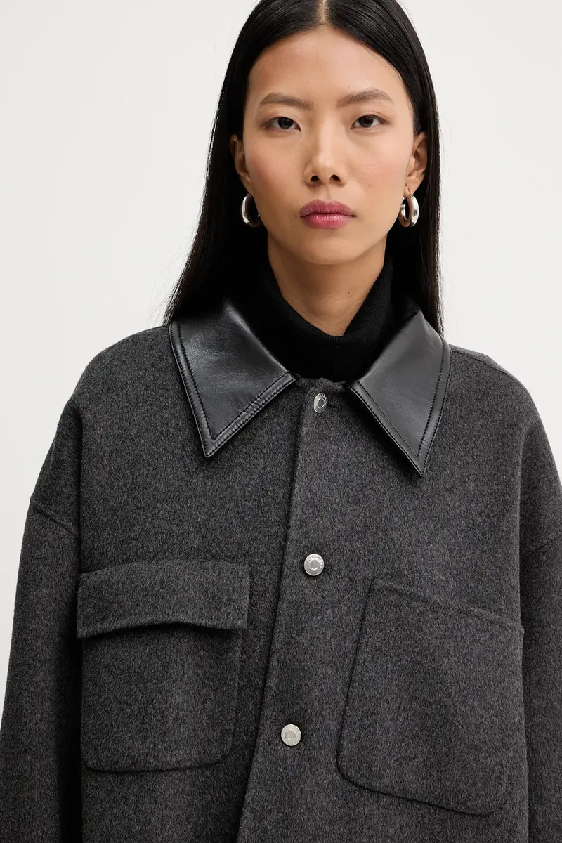 giacca in misto seta NU25FWJK06794 Grigio miniatura 4