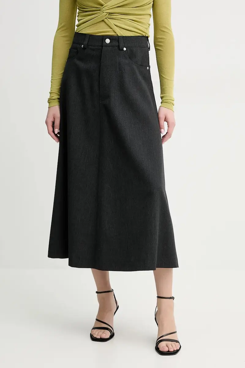 gonna in lana CINTIA colore grigio NW25RSSK15294