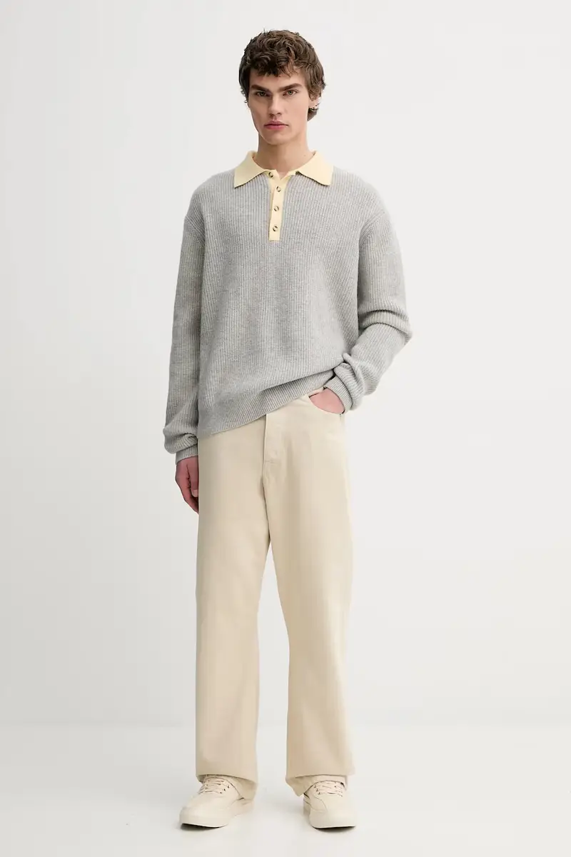 maglione con lana NM25PFSW05391 Grigio miniatura 2