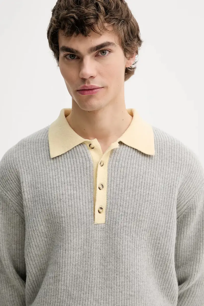 maglione con lana NM25PFSW05391 Grigio miniatura 4