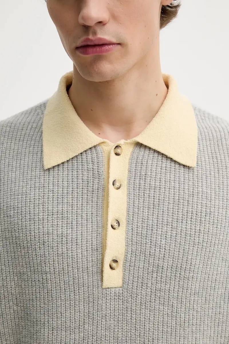 maglione con lana NM25PFSW05391 Grigio miniatura 5