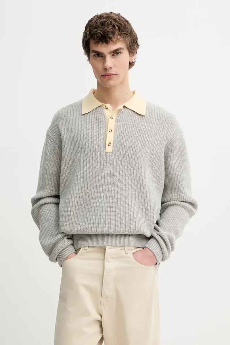 maglione con lana NM25PFSW05391 Grigio