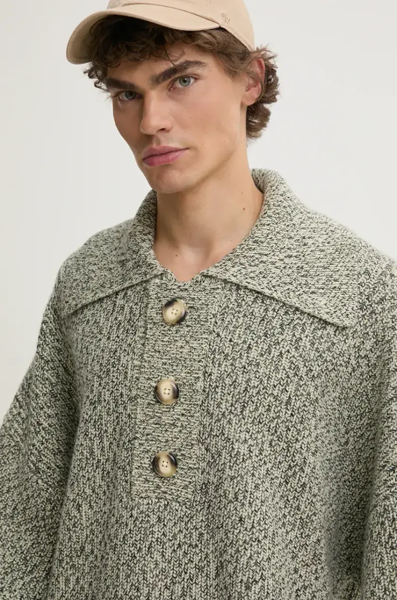 maglione in lana DELIER uomo colore verde NU24PFSW00699 miniatura 4