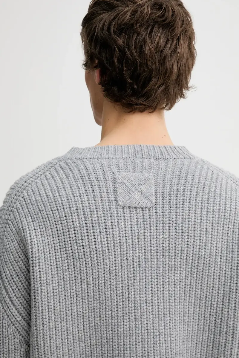 maglione in lana NU25PFSW05691 Grigio miniatura 5