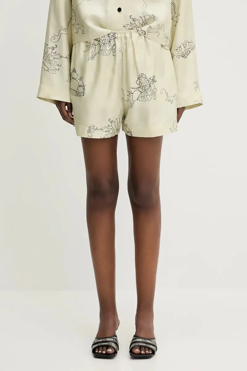 pantaloncini in seta DYLLA donna colore beige NW25SSST31550