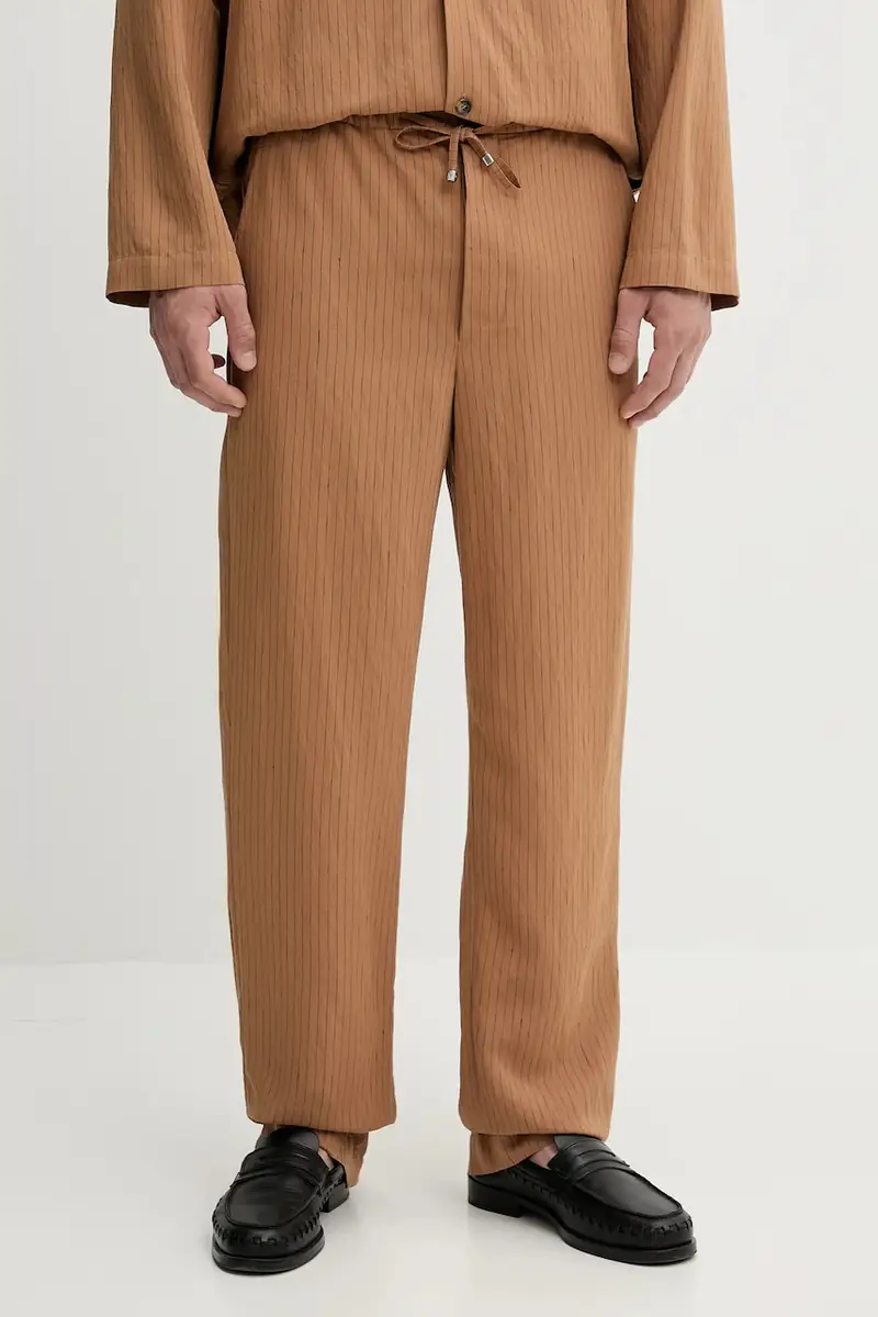 pantaloni DEMIS uomo colore marrone NM25SSPA11675