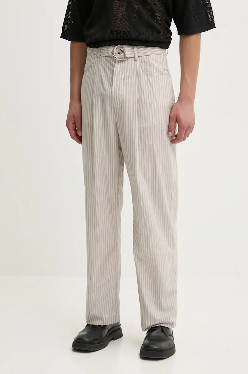 pantaloni FERRE uomo colore beige NM24PFPA01775