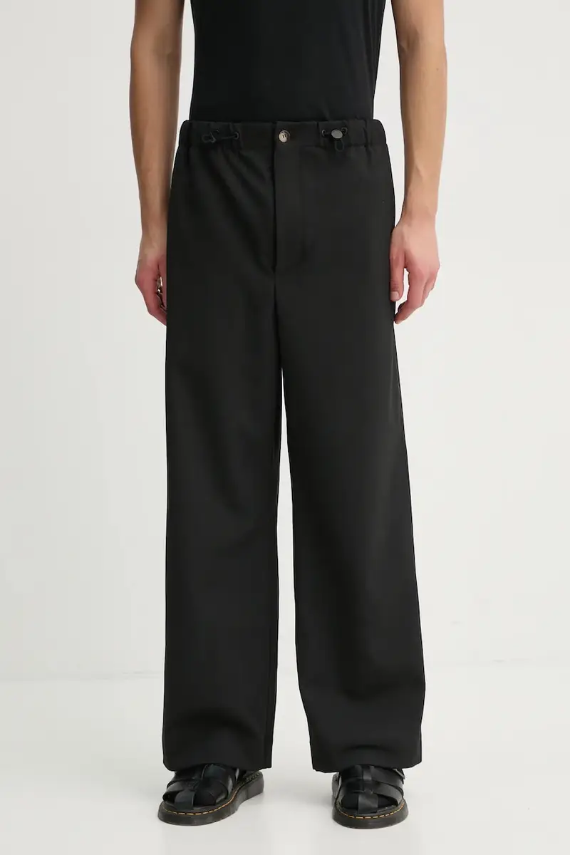 pantaloni in misto lana colore nero NM24FWPA24599