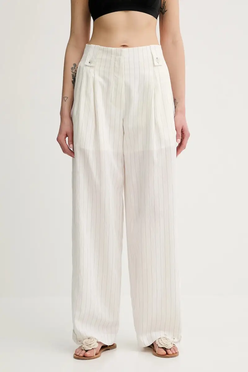 pantaloni JENCI donna colore beige NW25SSPA26600