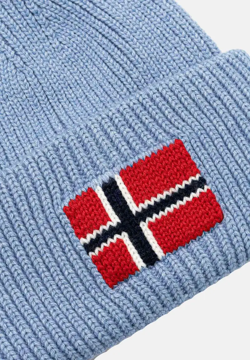 Berretto di lana azzurro per uomo e donna con bandiera miniatura 2