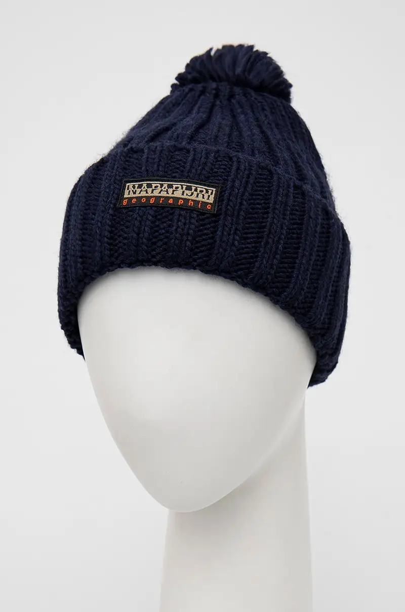 berretto in misto lana Blu navy miniatura 2