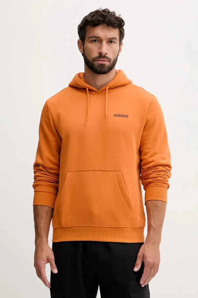 felpa B-Guide uomo colore arancione con cappuccio NP0A88V4A681 miniatura 3