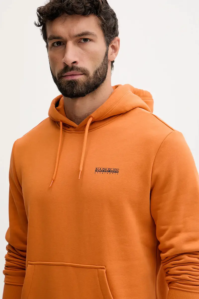 felpa B-Guide uomo colore arancione con cappuccio NP0A88V4A681 miniatura 4