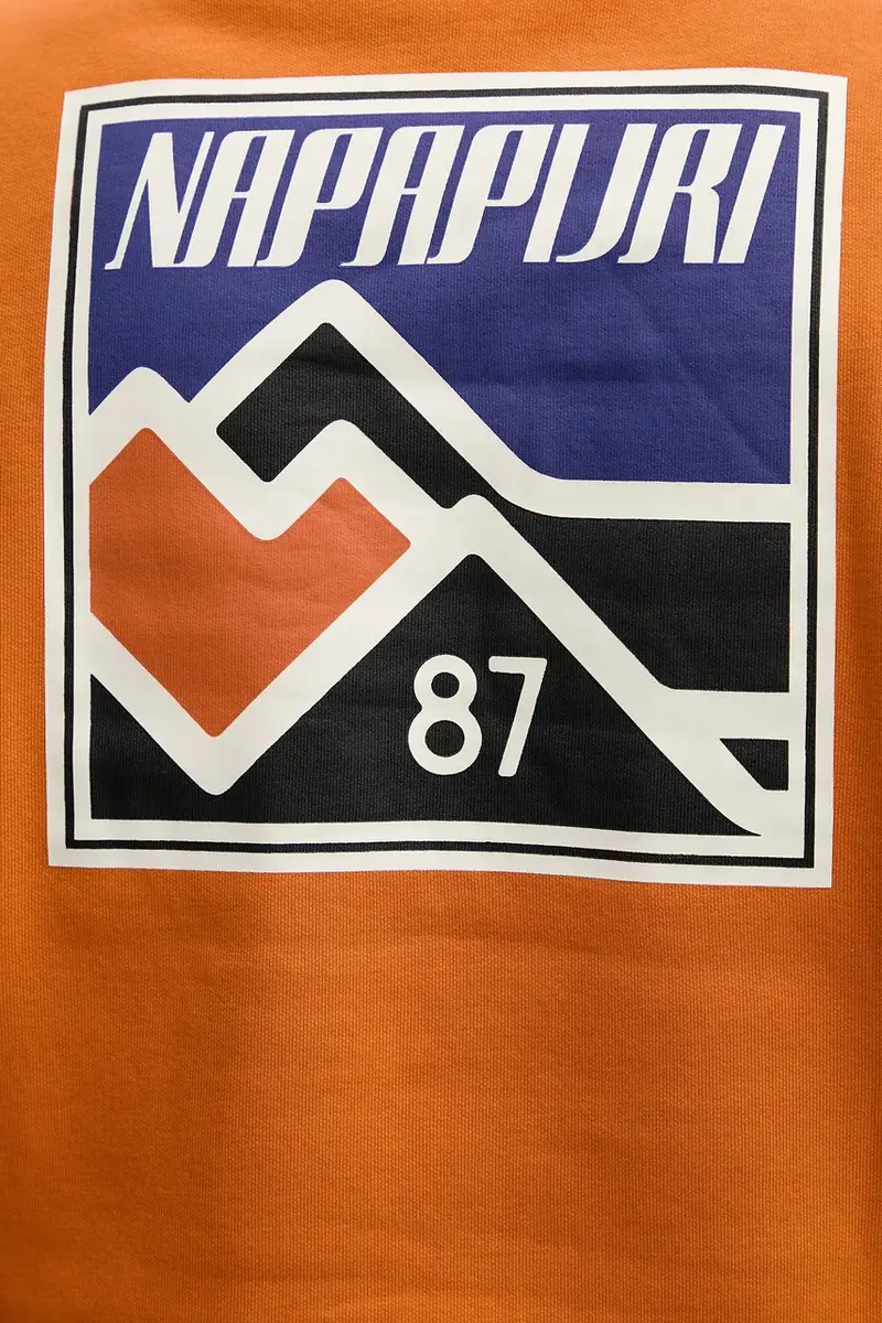 felpa B-Guide uomo colore arancione con cappuccio NP0A88V4A681 miniatura 5