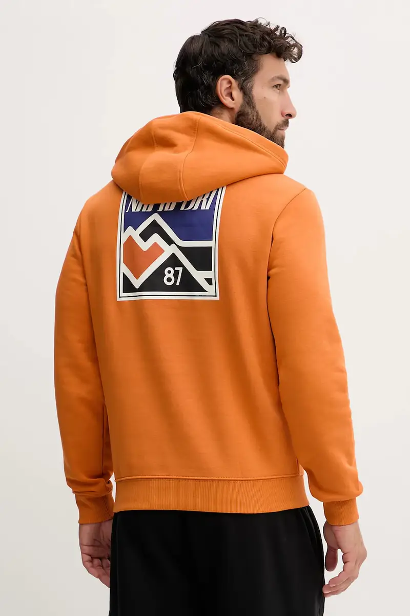 felpa B-Guide uomo colore arancione con cappuccio NP0A88V4A681