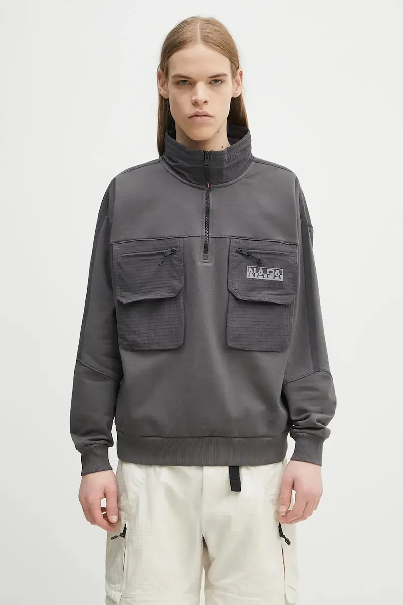 felpa B-Tusco Hz uomo colore grigio NP0A4IC9H981