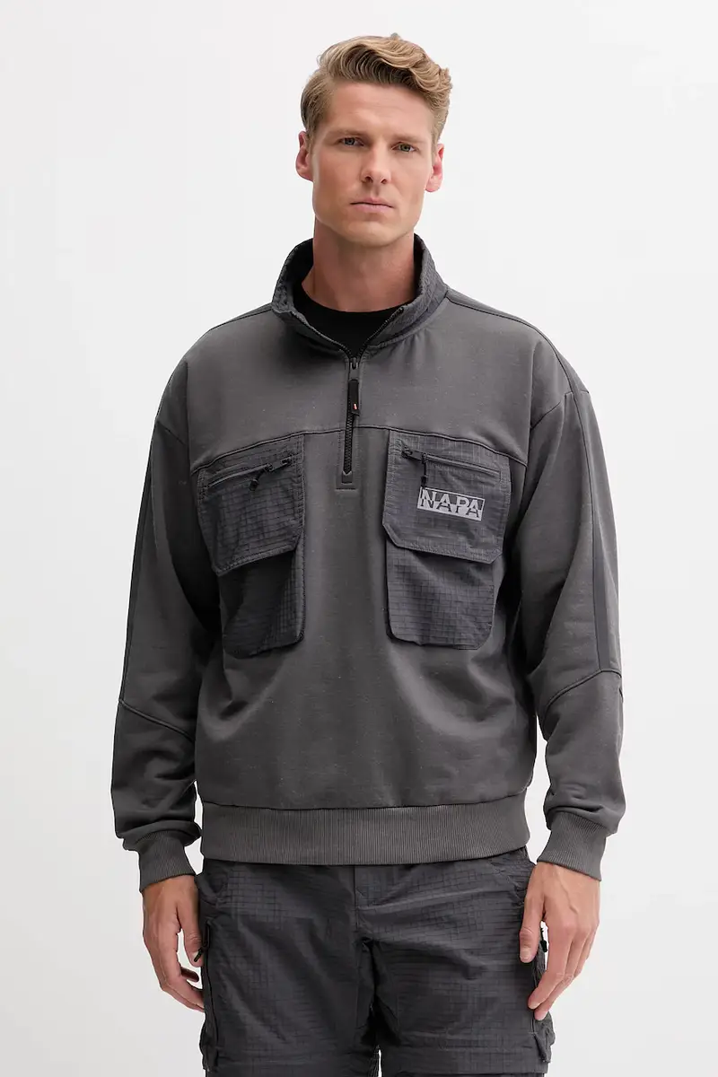 felpa B-Tusco Hz uomo colore grigio NP0A4IC9H981