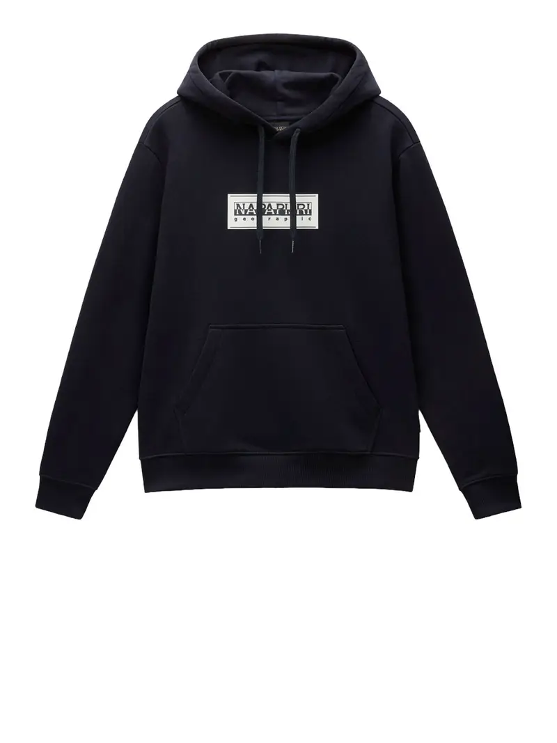 felpa cappuccio napapijri da uomo - nero