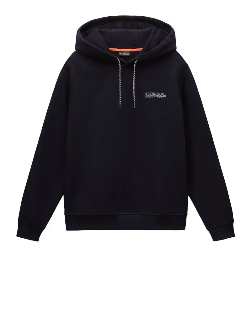 felpa cappuccio napapijri da uomo - nero