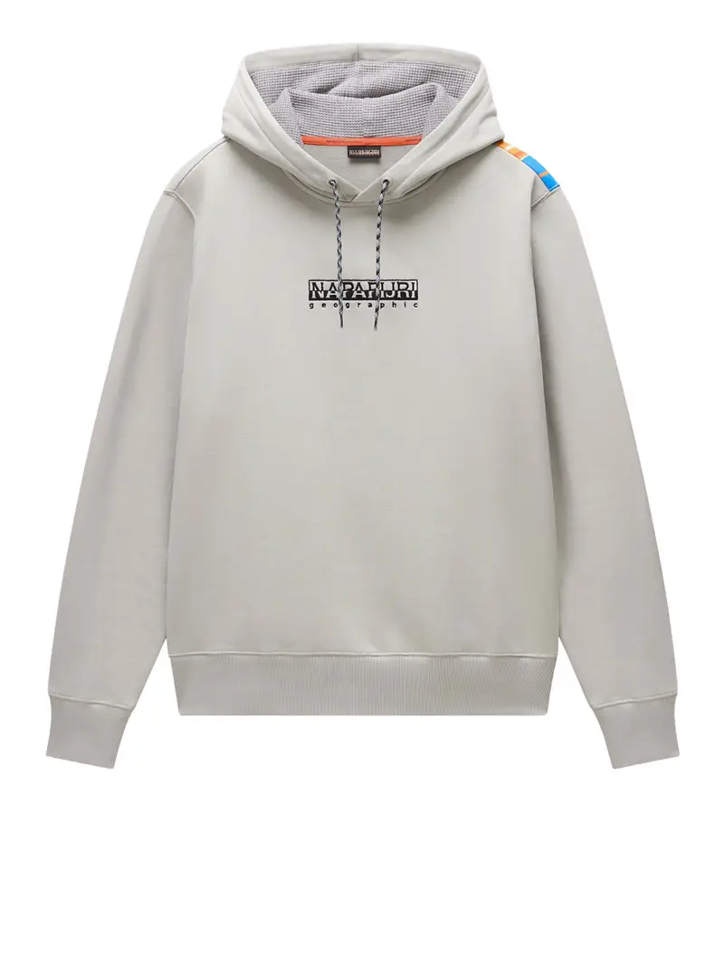felpa cappuccio napapijri fiemme da uomo - grigio
