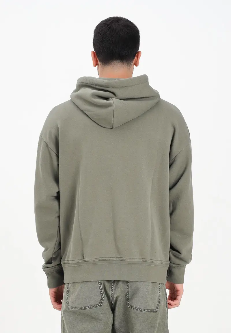 Felpa con cappuccio Braies in French Terry verde da uomo miniatura 3