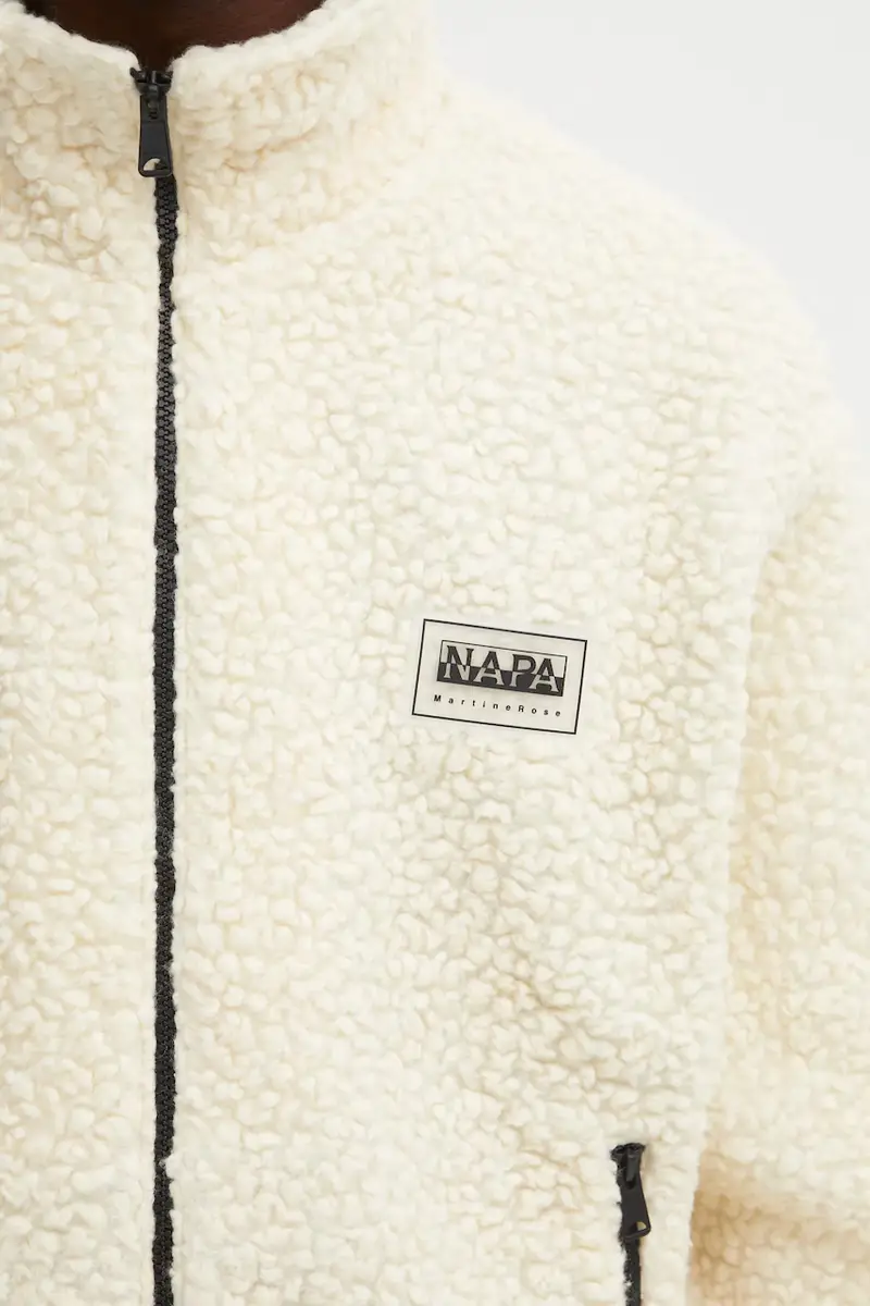 felpa con lana Napapijri x Martine Rose colore beige NP0A4IG7N1A1 miniatura 4