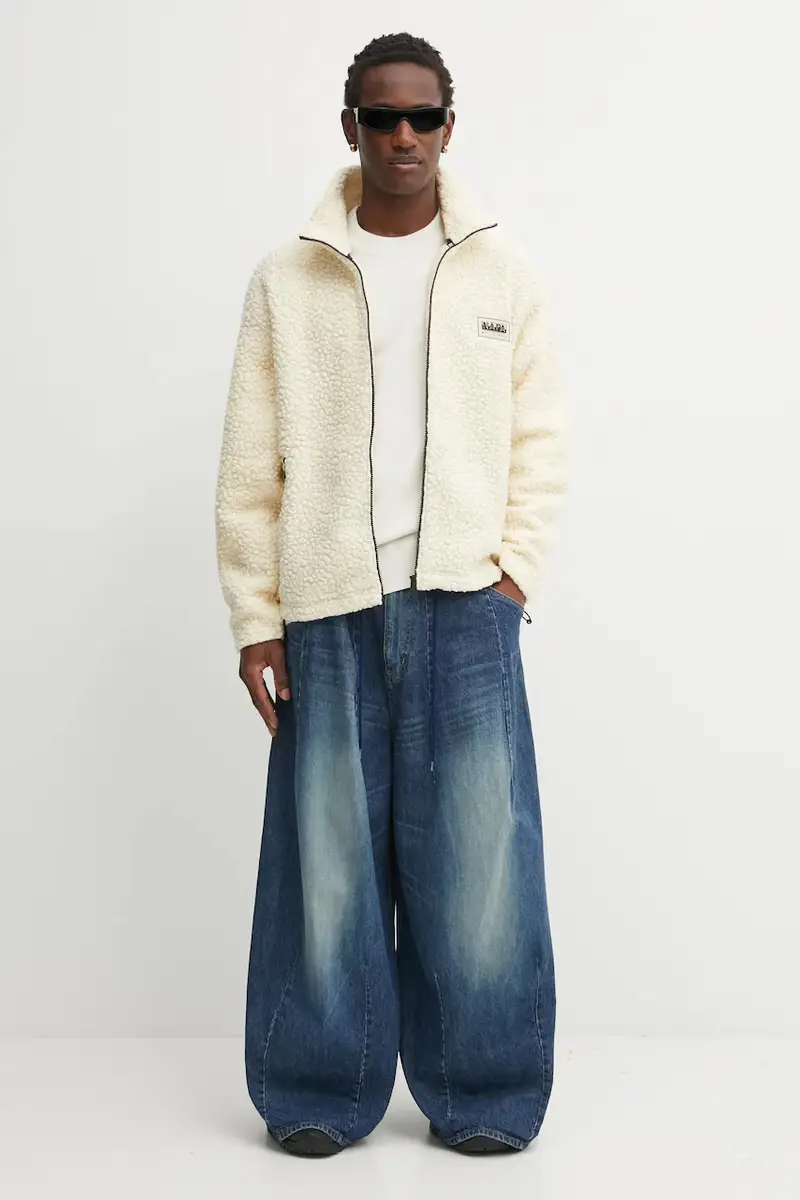 felpa con lana Napapijri x Martine Rose colore beige NP0A4IG7N1A1 miniatura 5