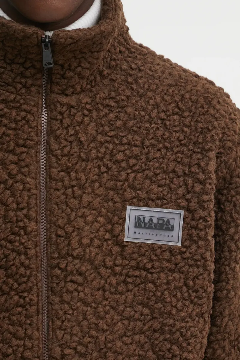 felpa con lana Napapijri x Martine Rose colore marrone NP0A4IG7WT11 miniatura 4