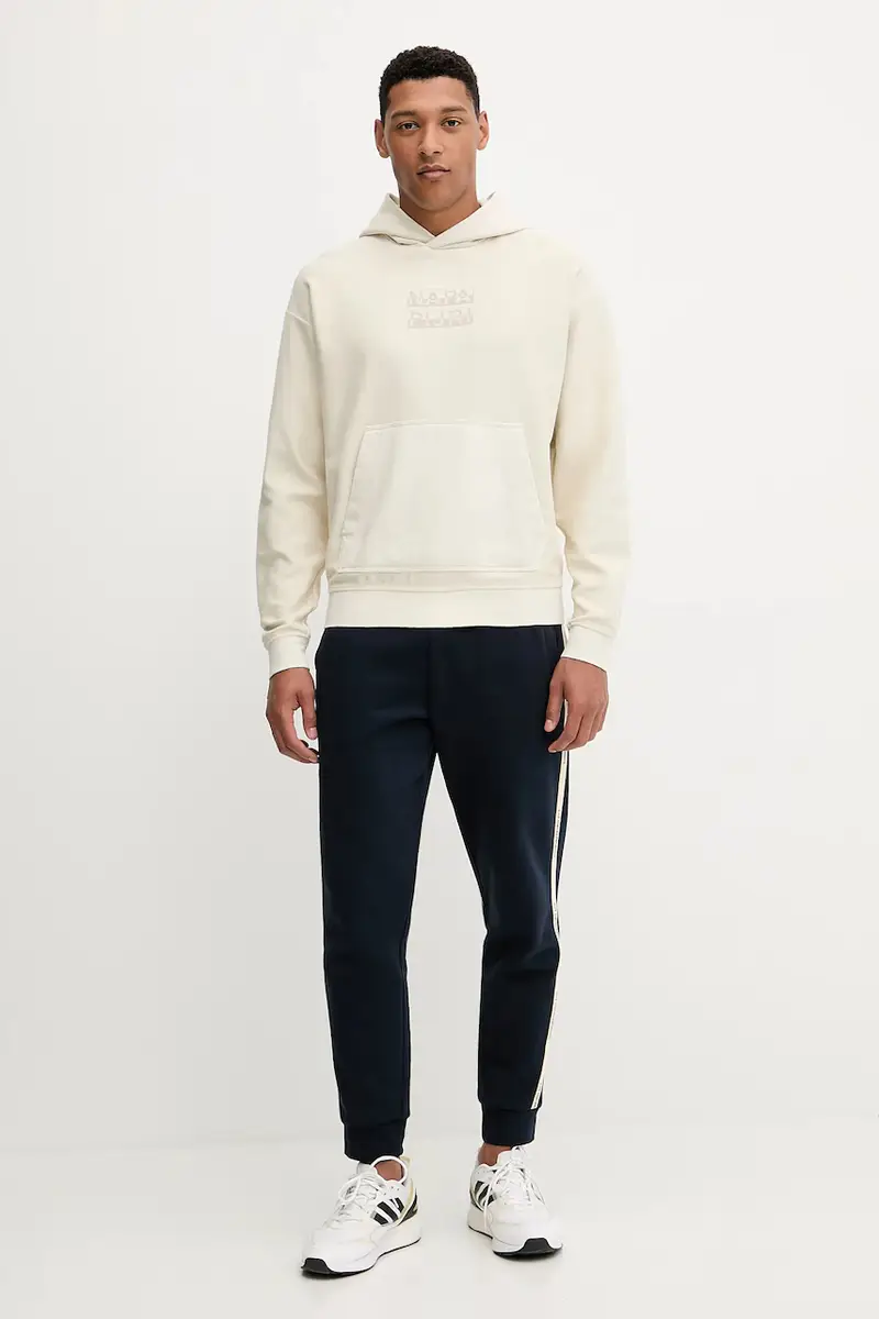 felpa in cotone B-Comel uomo colore beige con cappuccio NP0A88Y8N1J1 miniatura 2