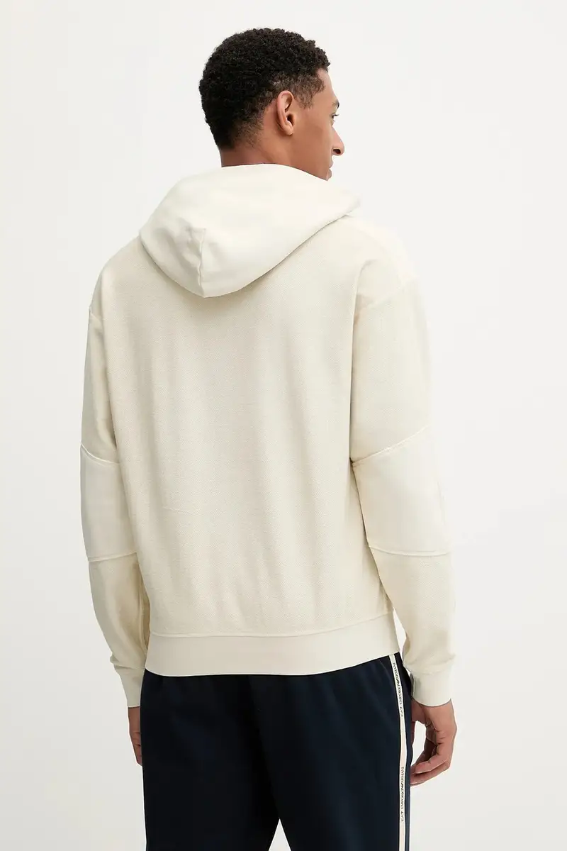 felpa in cotone B-Comel uomo colore beige con cappuccio NP0A88Y8N1J1 miniatura 3