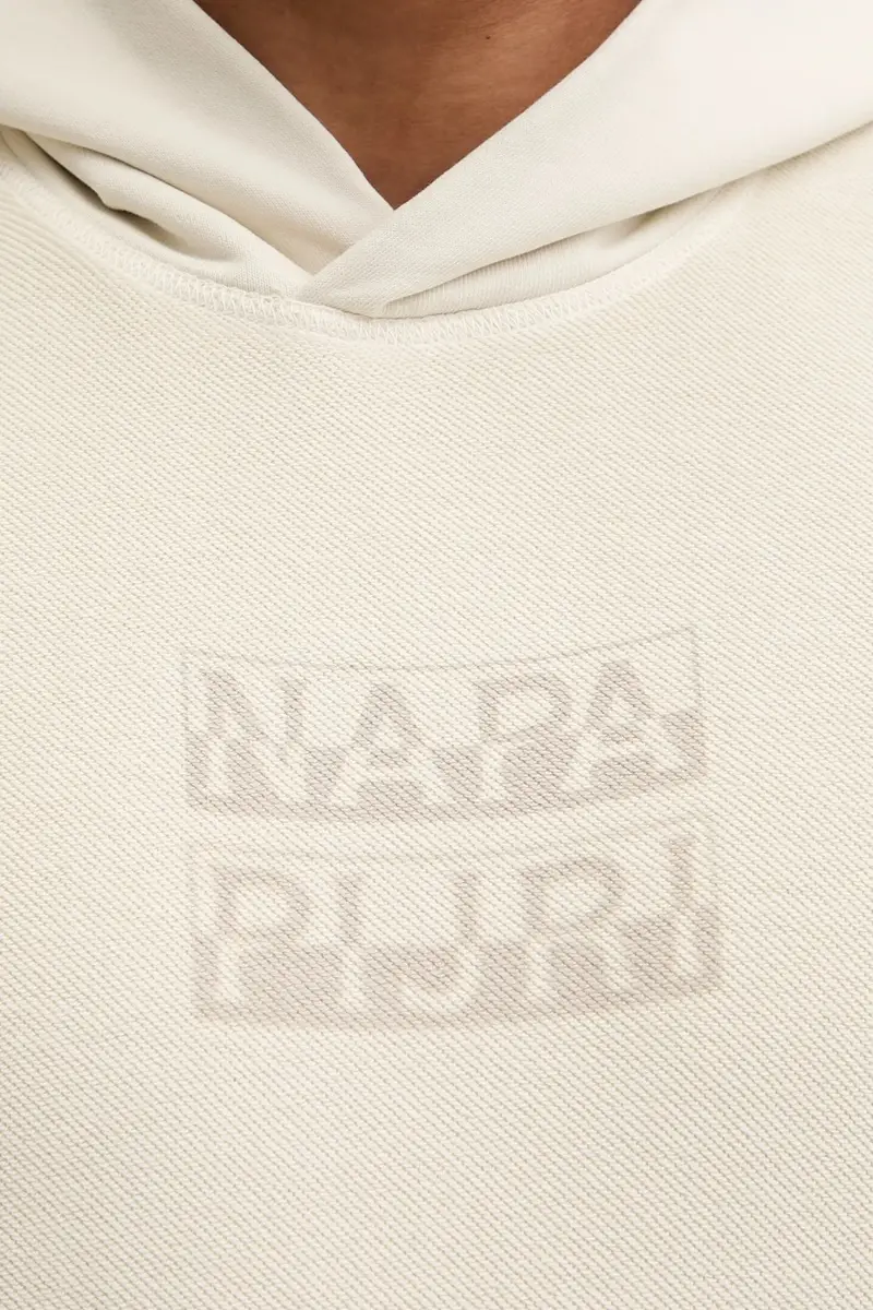 felpa in cotone B-Comel uomo colore beige con cappuccio NP0A88Y8N1J1 miniatura 5