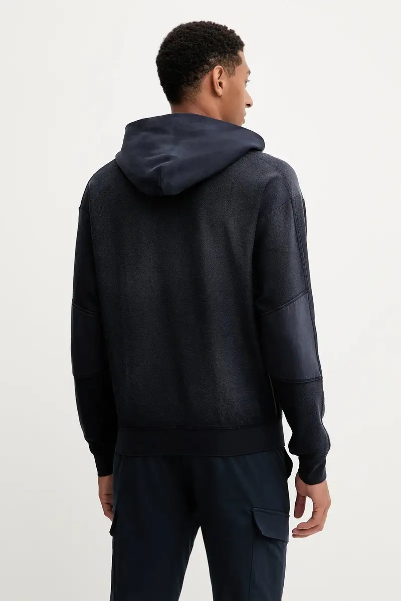 felpa in cotone B-Comel uomo colore blu navy con cappuccio NP0A88Y81761 miniatura 3