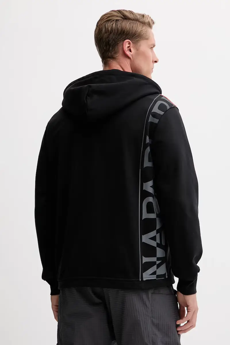 felpa in cotone B-Rivalto uomo colore nero con cappuccio NP0A4ICG9411 miniatura 3