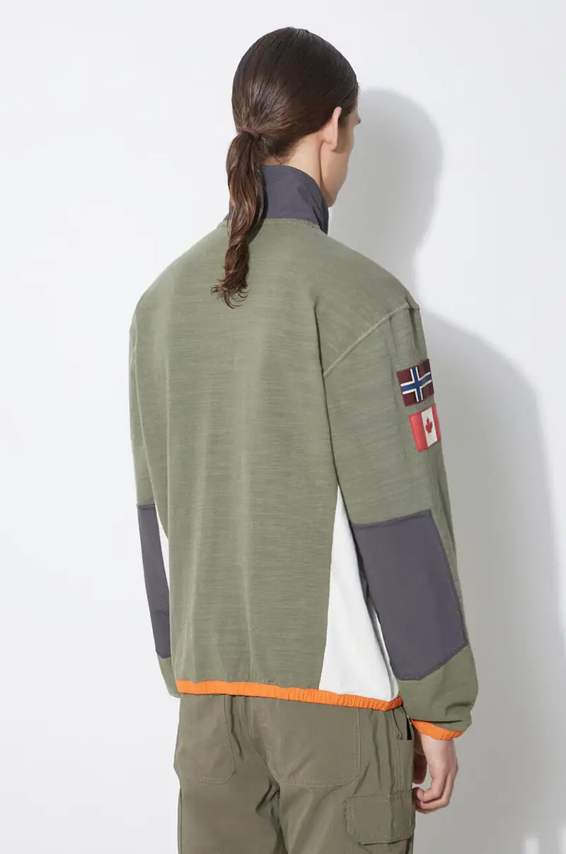 felpa in cotone B-Tepees Fz Verde miniatura 3