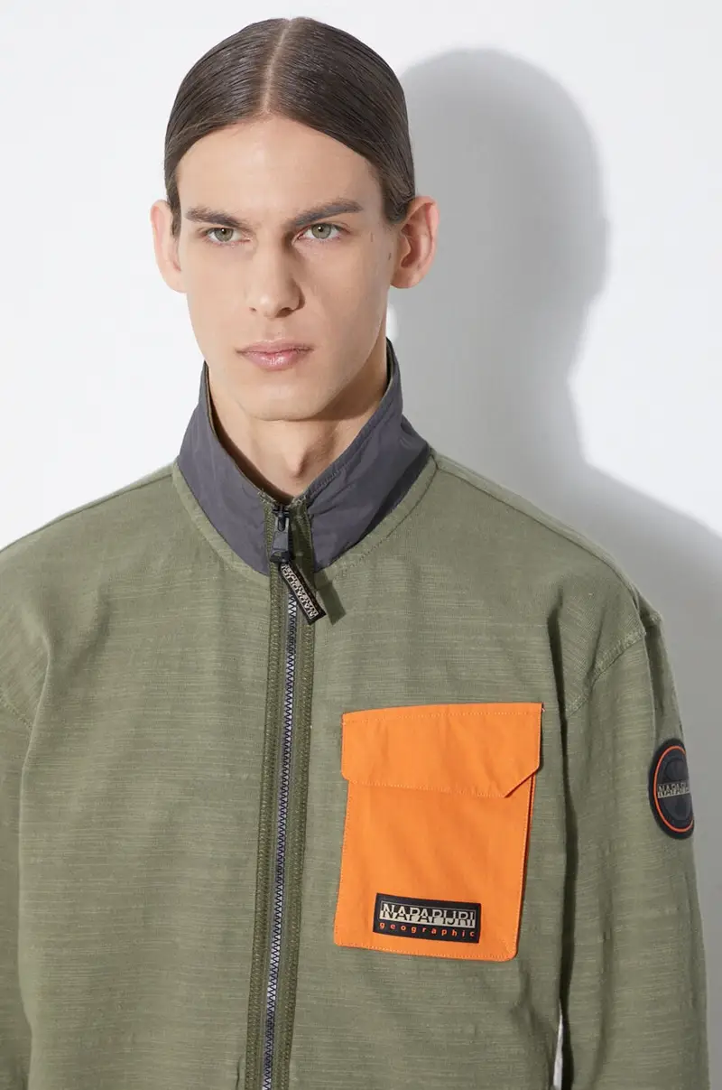 felpa in cotone B-Tepees Fz Verde miniatura 5