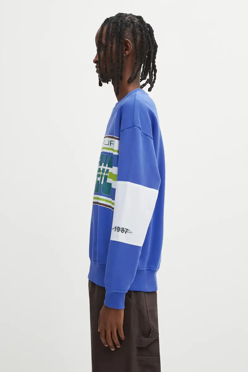 felpa in cotone Napapijri x Martine Rose uomo colore blu NP0A4I4ZBE11 miniatura 2