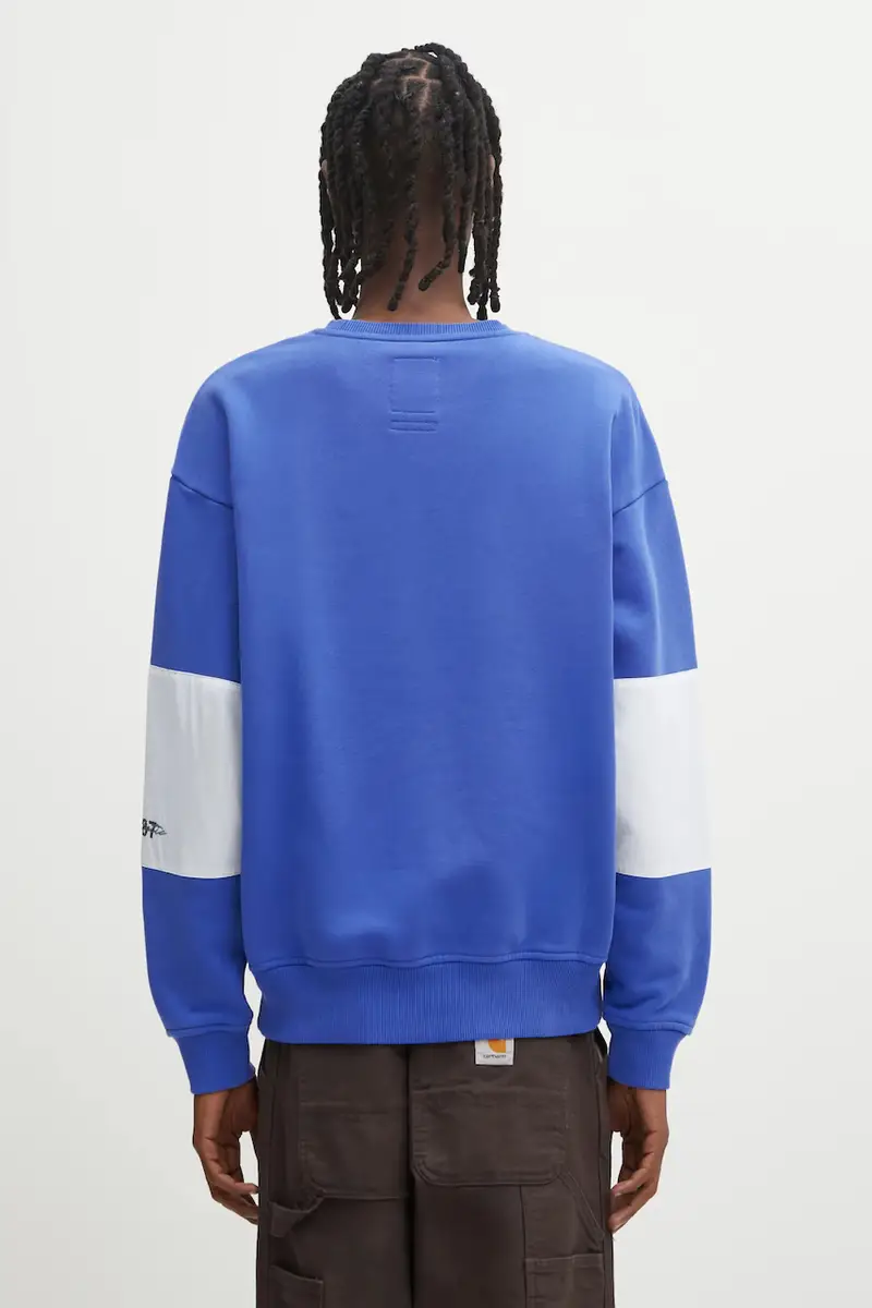 felpa in cotone Napapijri x Martine Rose uomo colore blu NP0A4I4ZBE11 miniatura 3