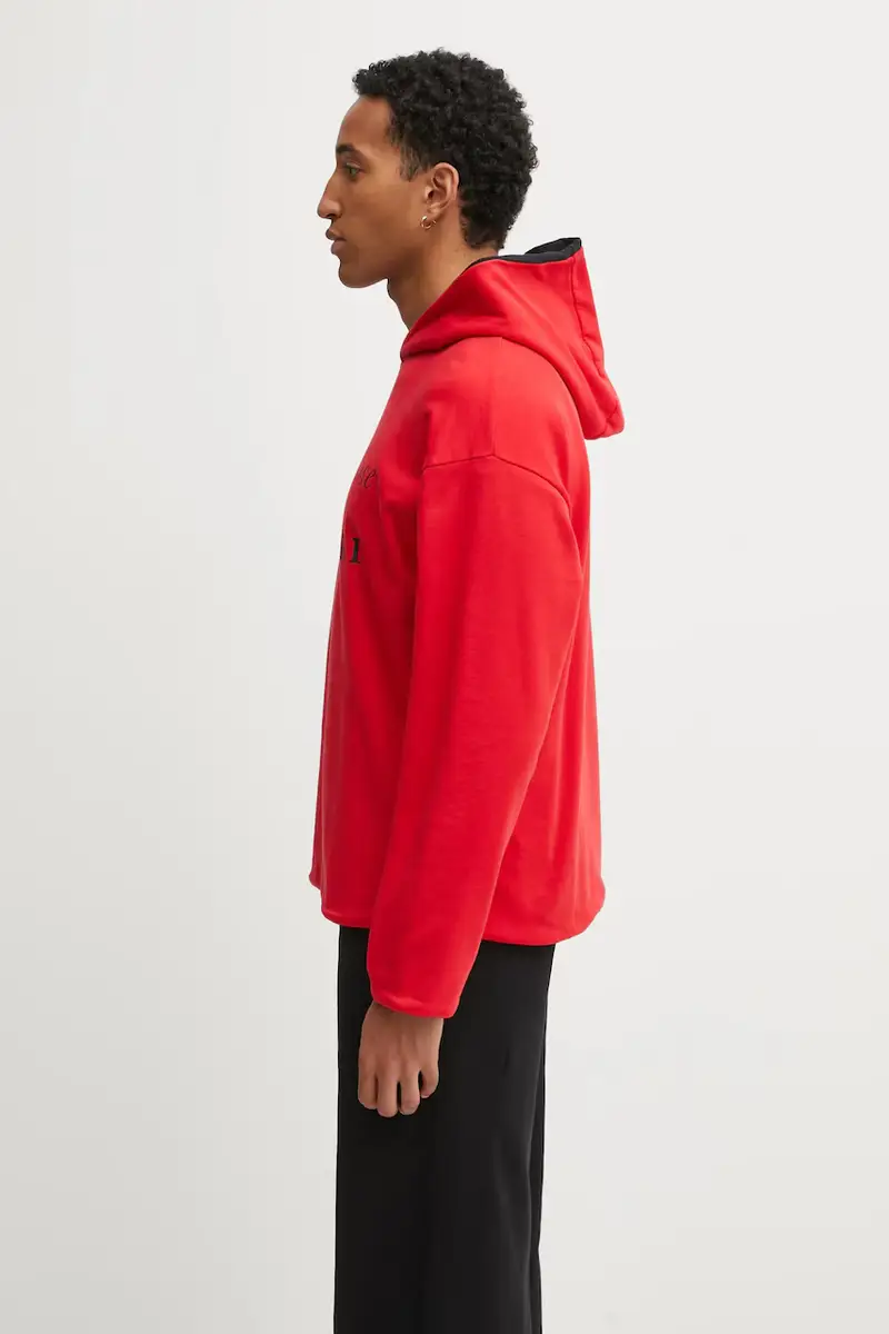 felpa in cotone Napapijri x Martine Rose uomo colore rosso con cappuccio NP0A4H8MRB11 miniatura 2