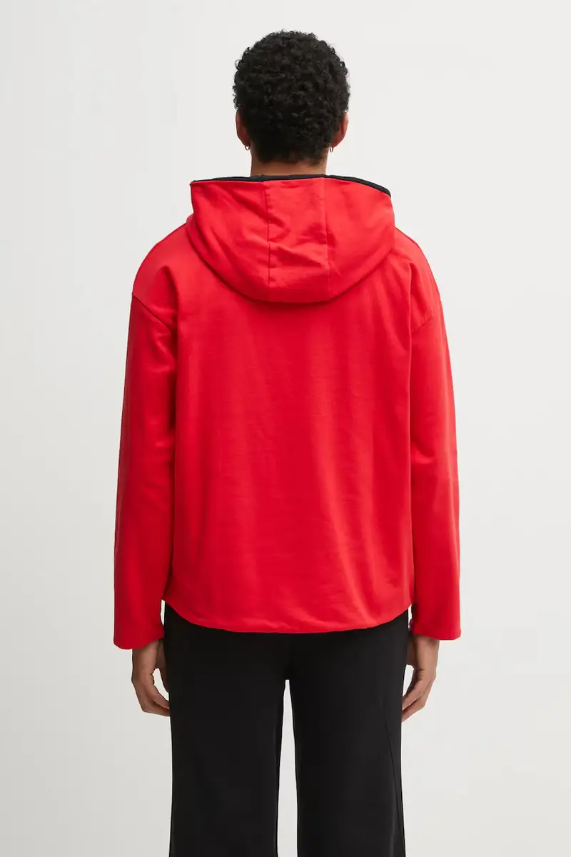 felpa in cotone Napapijri x Martine Rose uomo colore rosso con cappuccio NP0A4H8MRB11 miniatura 3