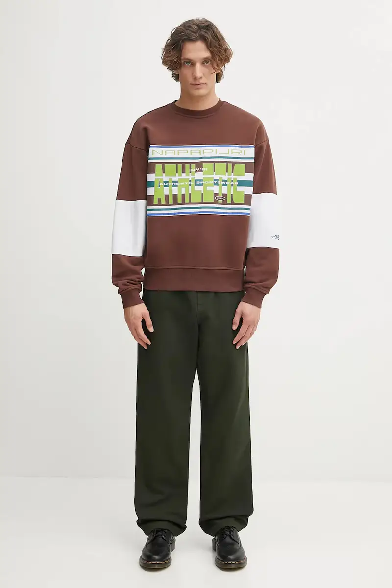 felpa in cotone x Martine Rose uomo colore marrone NP0A4I4ZWT11 miniatura 5