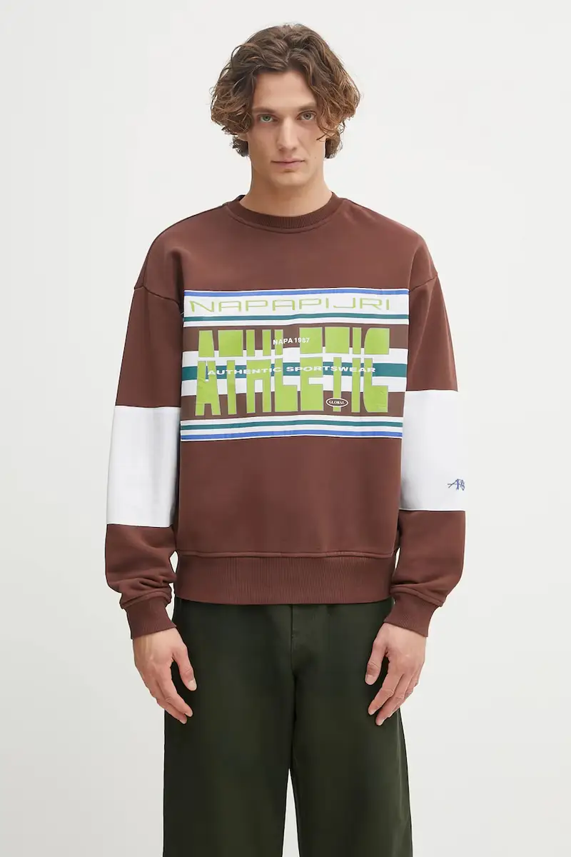 felpa in cotone x Martine Rose uomo colore marrone NP0A4I4ZWT11