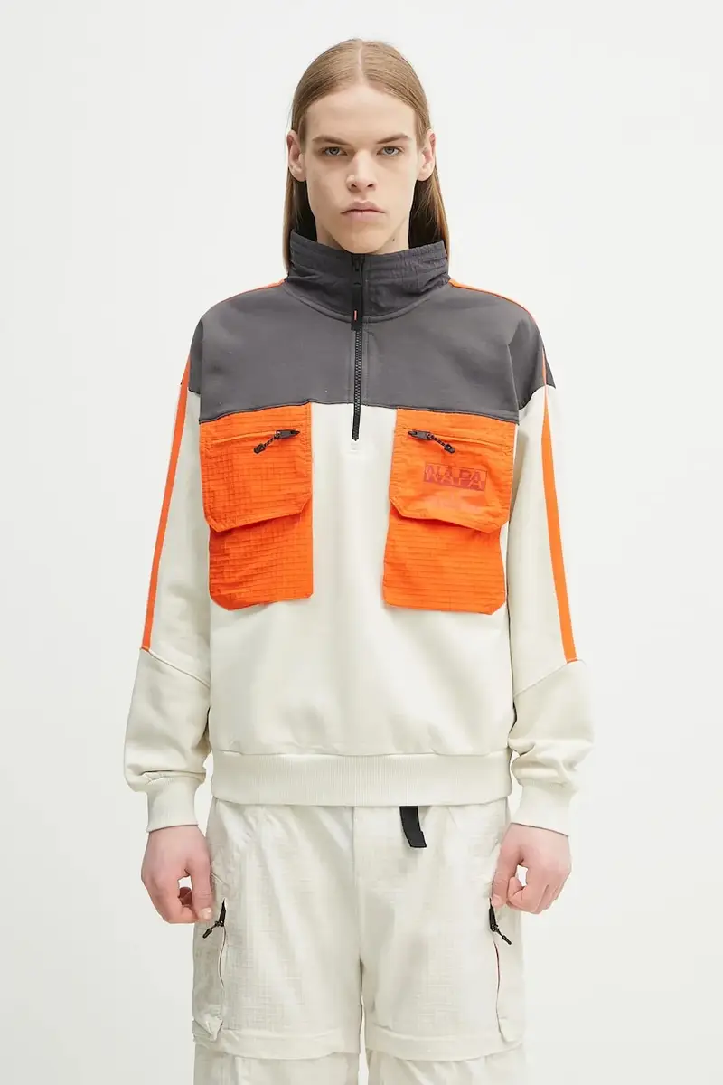 felpa in misto lana B-Tusco Hz uomo colore beige NP0A4IC9N1J1