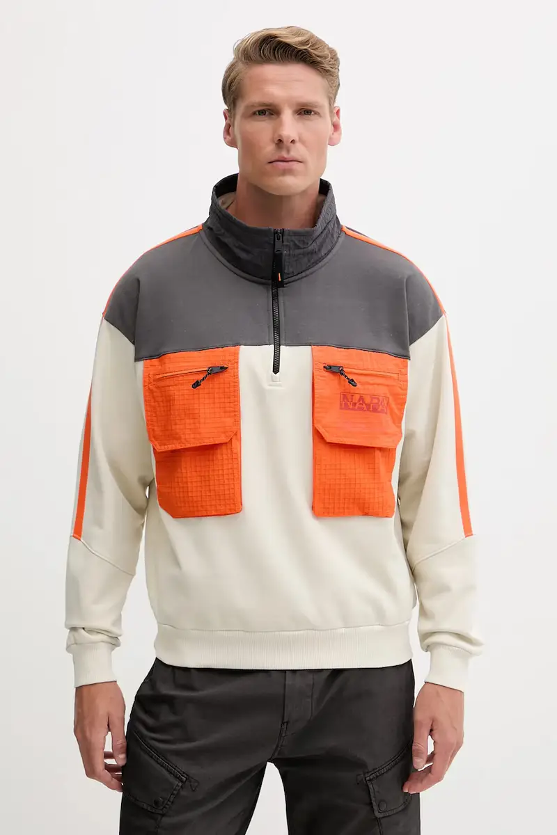 felpa in misto lana B-Tusco Hz uomo colore beige NP0A4IC9N1J1