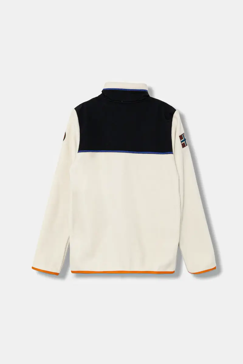 felpa in pile bambini T-ARBARI colore beige con applicazione NP0A88ZVN1J1 miniatura 2