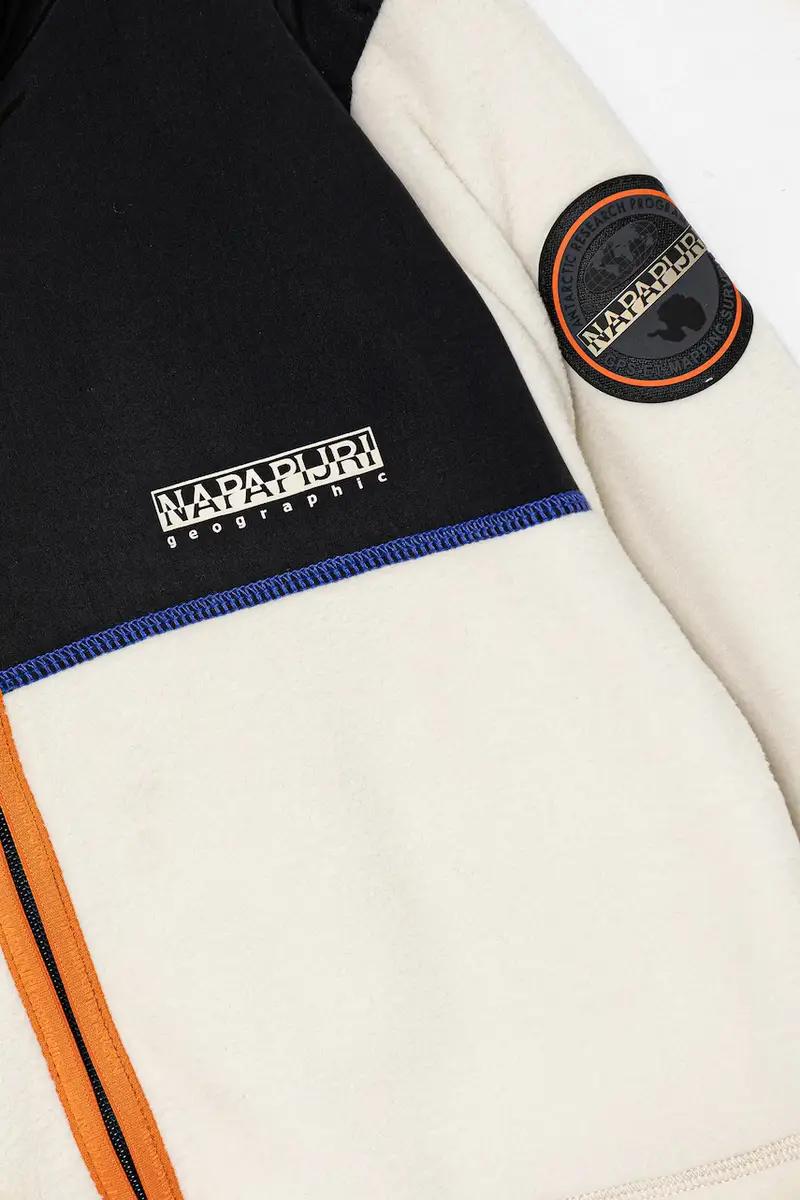 felpa in pile bambini T-ARBARI colore beige con applicazione NP0A88ZVN1J1 miniatura 3