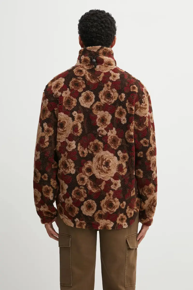 felpa in pile Napapijri x Martine Rose uomo colore marrone NP0A4FPLFUA1 miniatura 3