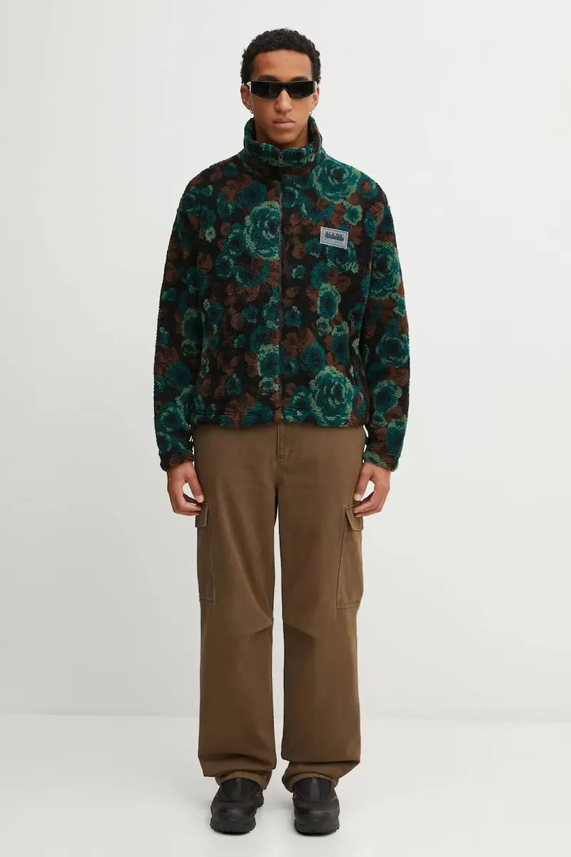 felpa in pile Napapijri x Martine Rose uomo colore verde NP0A4FPLFUB1 Turchese miniatura 5